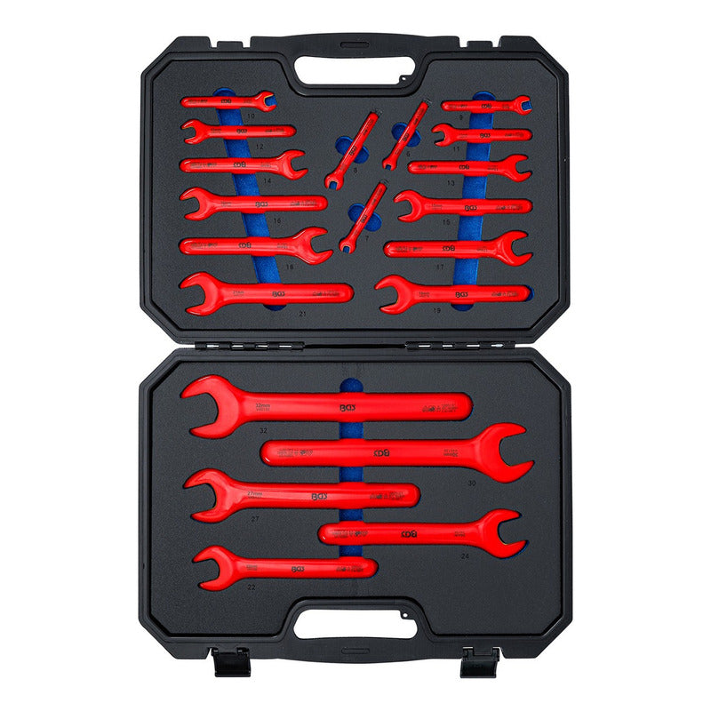 Juego De Llaves Planas Vde | 6-32 Mm | 20 Piezas | Bgs 71085 Color Rojo