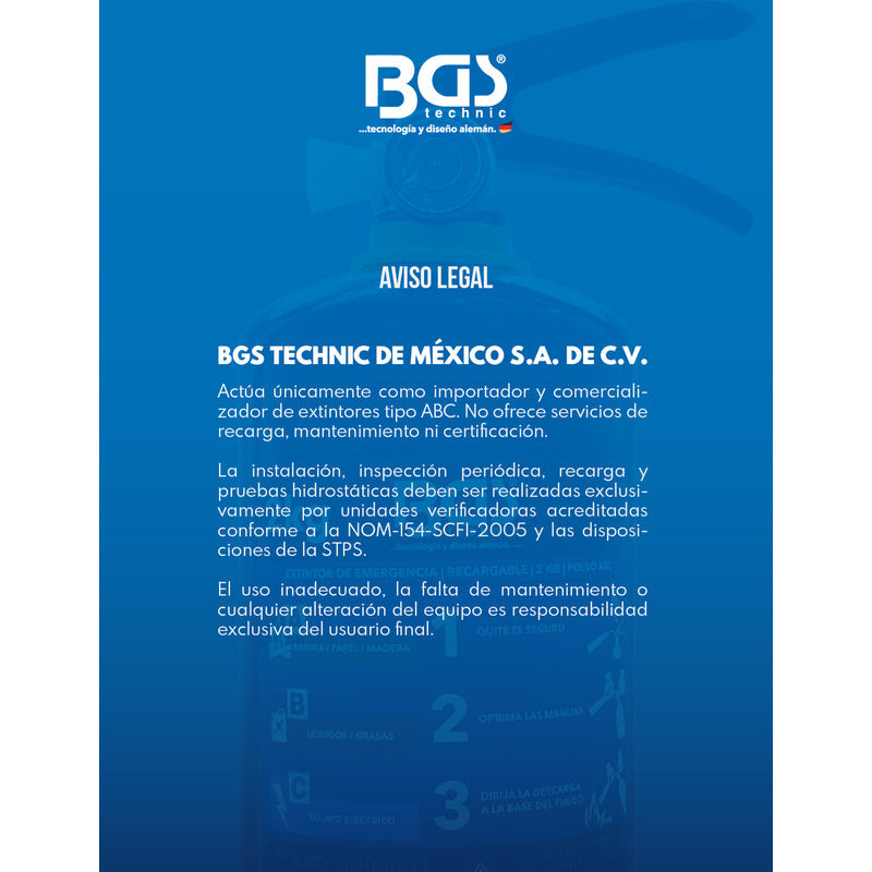 Extintor Recargable Extinguidor Con Base 6 Kg  Bgs 846600-mx
