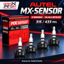 Autel MX-Sensor 1-Sensor | 4 sensores TPMS metálicos 315/433 MHz — portada CedraTools