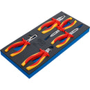 BGS 4132 juego de 5 pinzas aisladas VDE en bandeja 1/3