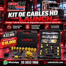 Kit de cables HD Launch con un año de licencia diésel HD: imagen comercial 1:1. Distintas vistas de un solo kit.
