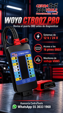 WOYO CTB007 PRO — probador DLC OBD2 y CAN 12/24 V, imagen vertical CedraTools